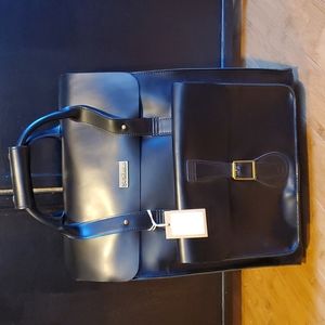 Dr Martens Black Genuine Leather Backpack Laptop Satchel Bag 14x17 2013